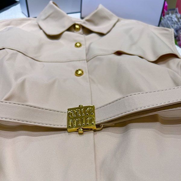 ブティック♪ MIUMIU コットンギャバジン n級品 ショートドレス myf70427